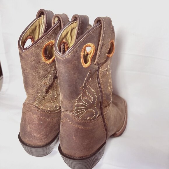 Masterson Boot Company-Style RB2011C-Size 11-Tan/Orange Leather-Pull Taps-Boys - Picture 11 of 16